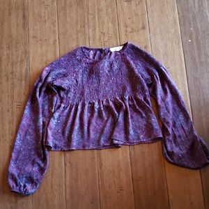 Flowy Sleeves Crop Top